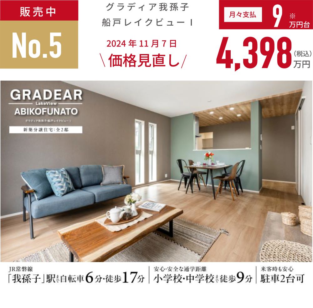 我孫子市船戸一丁目1087番90（2区画-1）