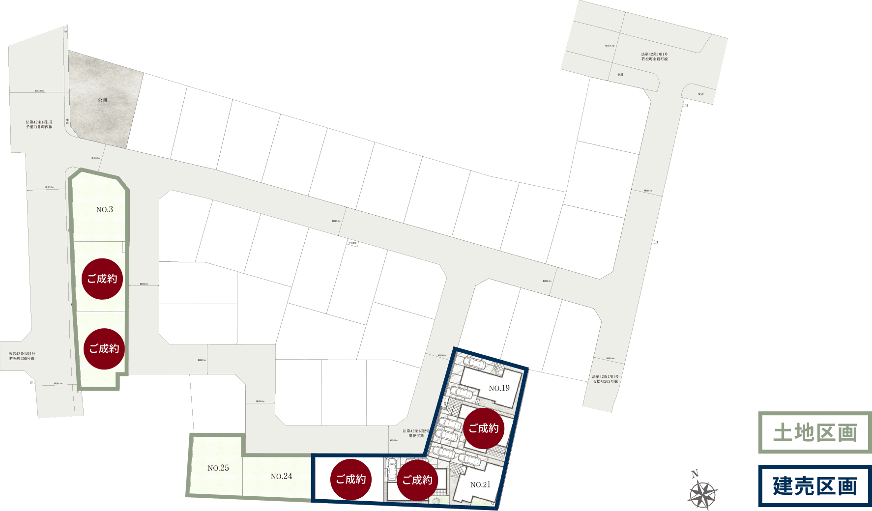 フレスティア都賀・若松町：区画図1