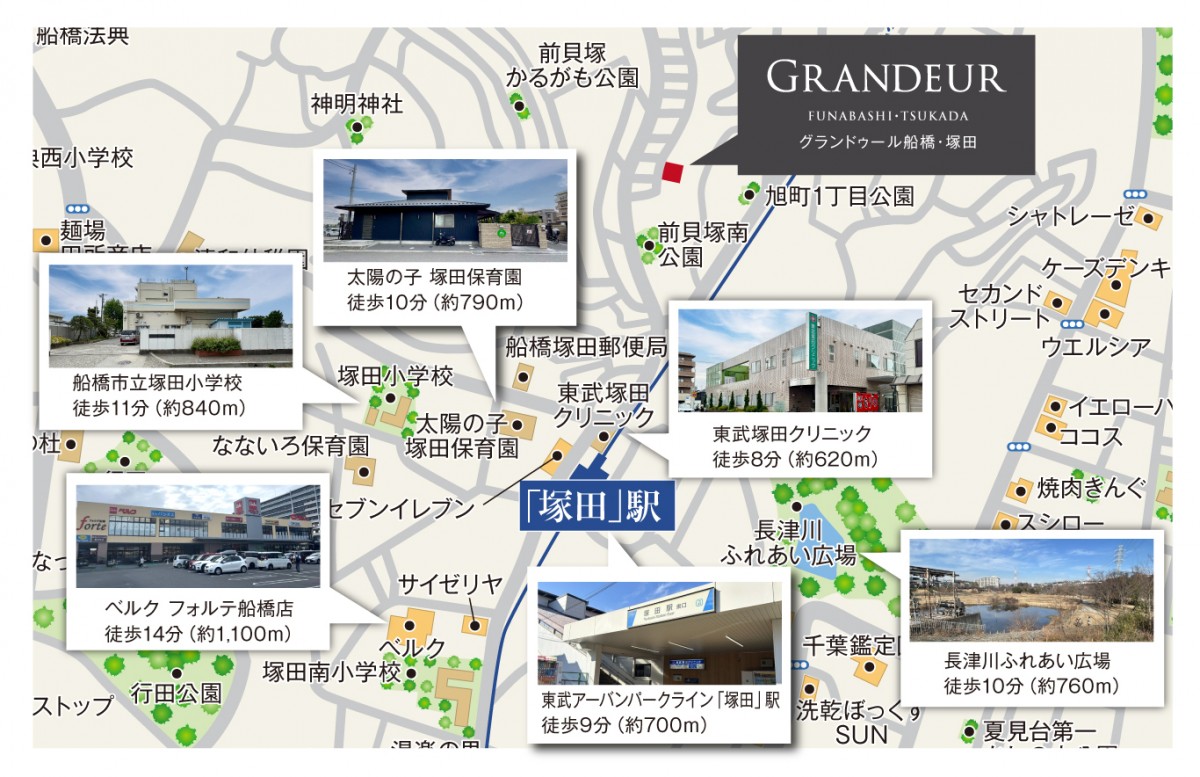 塚田生活利便施設MAP