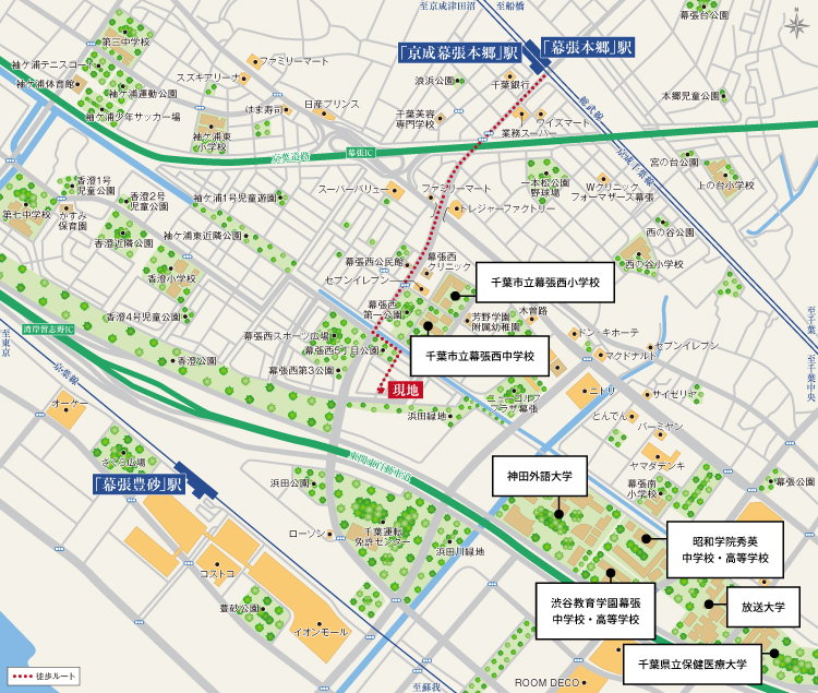 フレスティア幕張西教育施設MAP